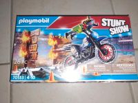 PLAYMOBIL 70553 Stuntshow Motorrad mit Feuerwand Nordrhein-Westfalen - Hiddenhausen Vorschau