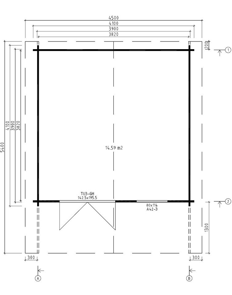 40mm Gartenhaus 410x410 cm + Schleppdach Gerätehaus Holzhaus Holz in Hahn am See