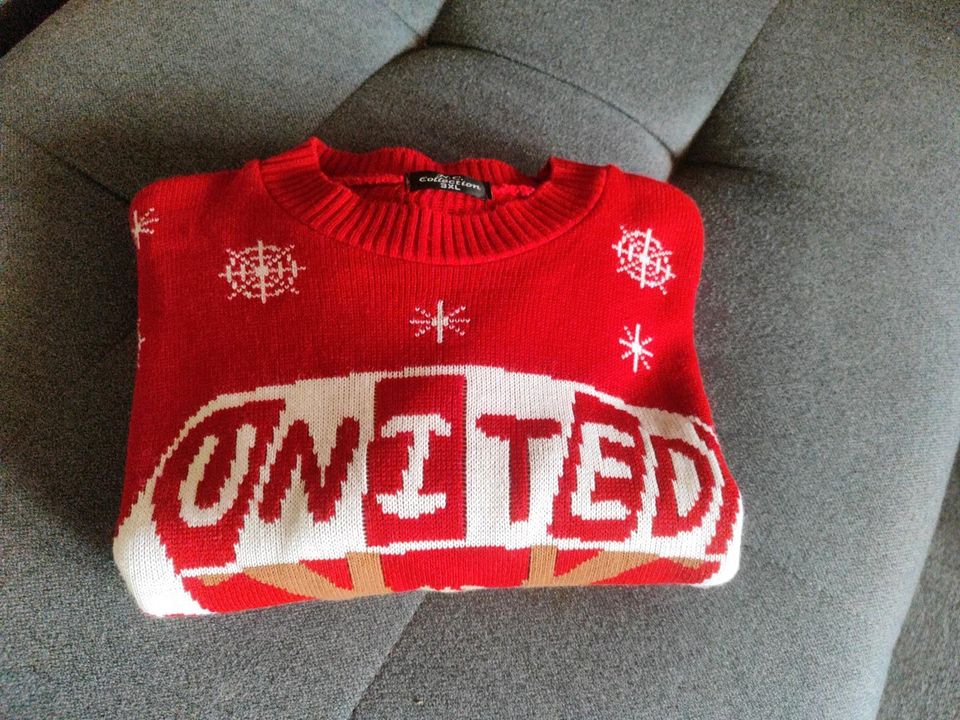 Weihnachtspullover Manchester United Pullover 2XL Fußball in Sangerhausen