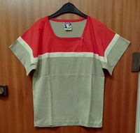 C&A Yessica Damen-Shirt Kurzarm 80er True Vintage khaki rot Gr.38 Berlin - Tempelhof Vorschau