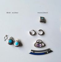 Echt Silber Schmuck versilbert ohrringe Kettenanhänger Niedersachsen - Ostrhauderfehn Vorschau