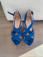 Keilabsatz wedges Schuhe blau Plateau Hessen - Sulzbach Vorschau
