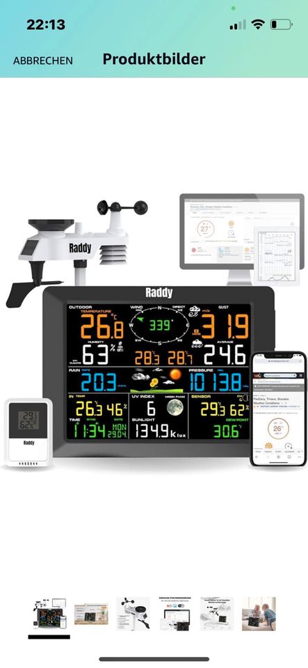 Raddy WF-100C 14-IN-1 Weather Stations Wireless Indoor Outdoor