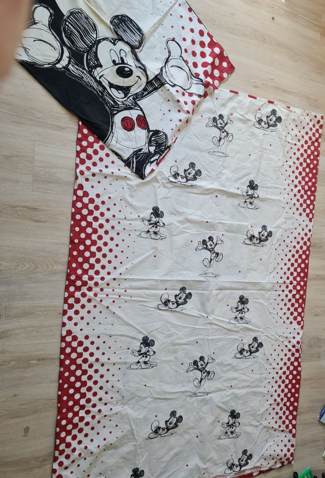 Mickey Mouse Bettwäsche Set Decke Kopfkissen Baumwolle Disney in Banteln