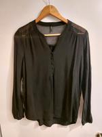 Schwarze Bluse Top Shirt Ausschnitt Niedersachsen - Ilsede Vorschau