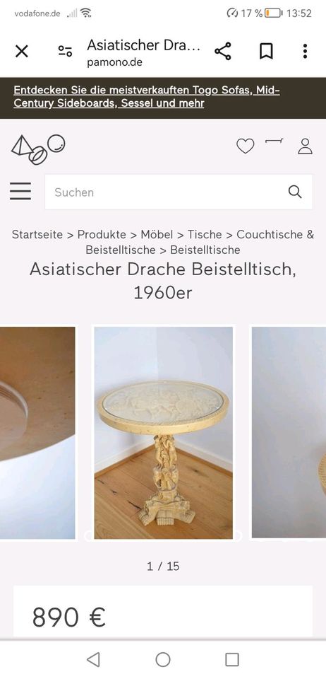 Asiatischer Drache 1960 Designer Tisch in Essen