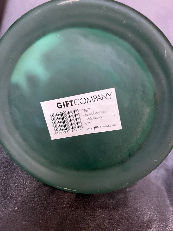 Giftcompany Vase aus Glas Flagon mit Goldrand in Hamburg