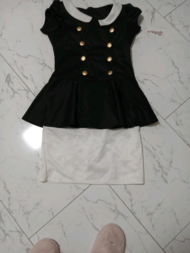 Gr. XL  Vintage Kleid schwarz weiß  Karneval Kostüm  Abend Mode in Solingen