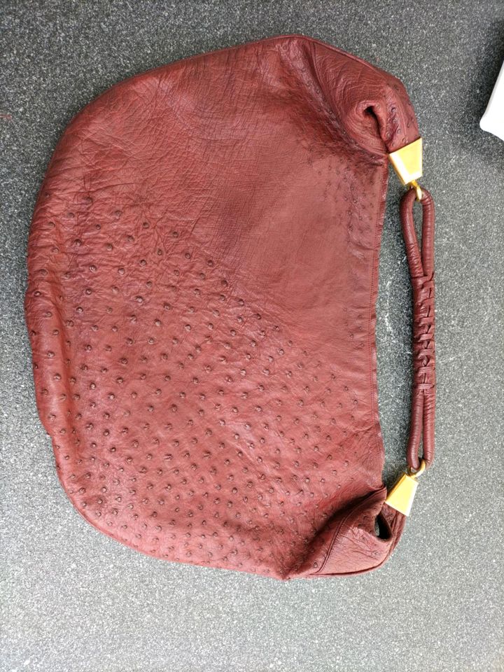 Handtasche bordeaux Echtleder in Emsdetten