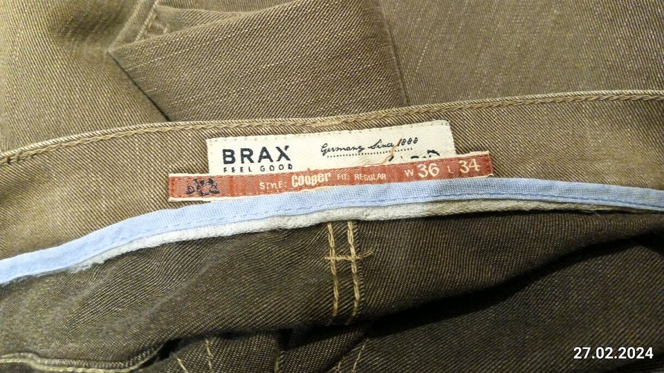 Jeanshose *BRAX* Gr.52 Braun in Wangerooge