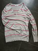 Pullover für Damen in grau mit rosa Streifen von C&A in Größe XL Niedersachsen - Bassum Vorschau