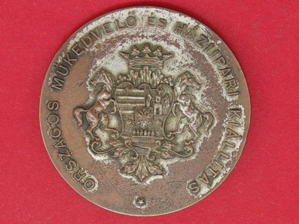 Ungarische Medaille o.J. Königreich, Industrieausstellung,Bronze in Wiesbaden