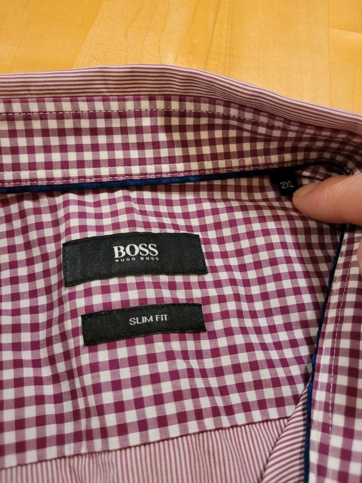 Hugo Boss Hemd Slim Fit Größe 2XL- weinrot in Achern