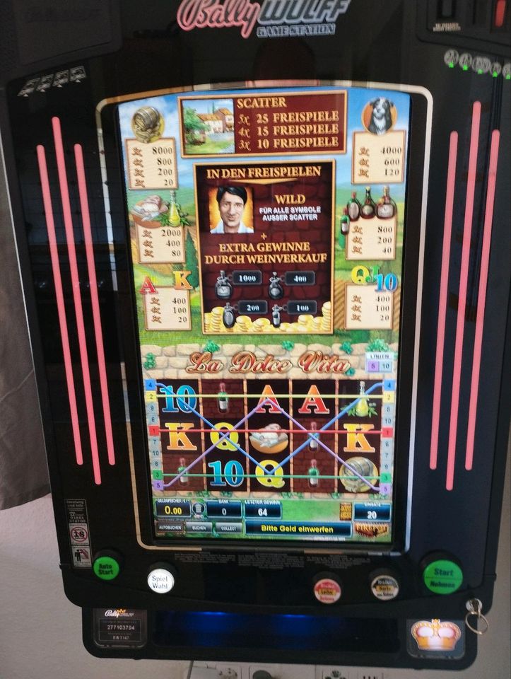 Geldspielgerät Automat,Bally Wulff Game Station in Sprakensehl
