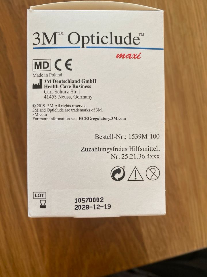 3M Opticlude maxi - 99 Stck, Farbe natur - Augenpflaster in Aschaffenburg