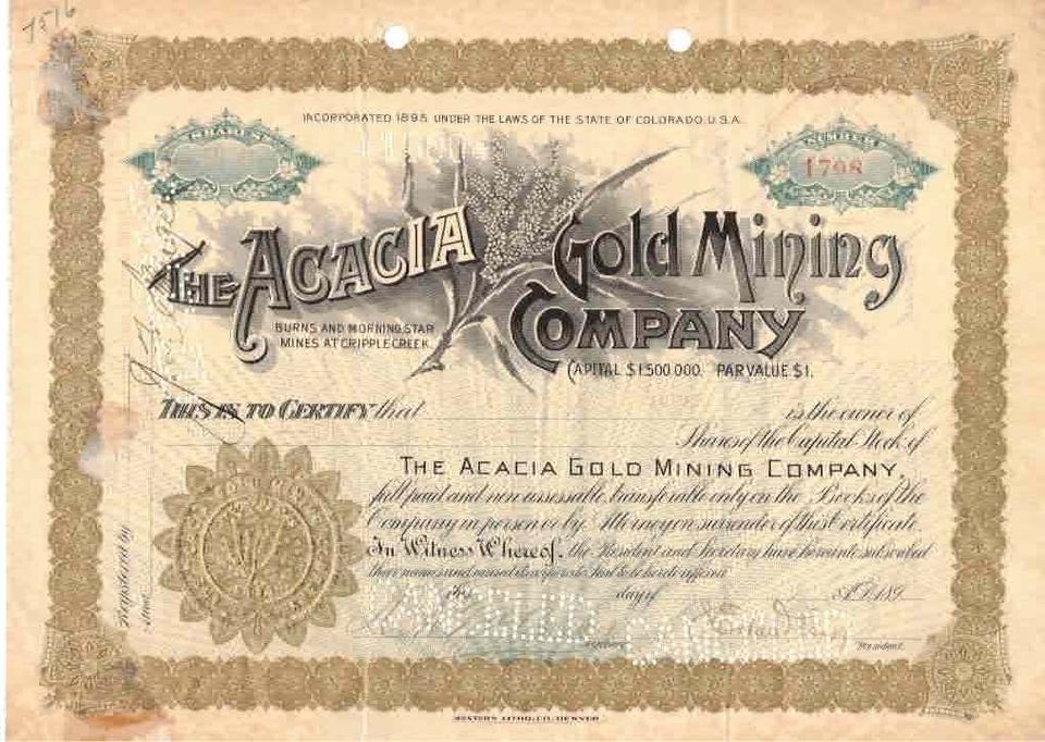 USA Bergbau,  Acacia Gold Mining, Colorado in Düsseldorf