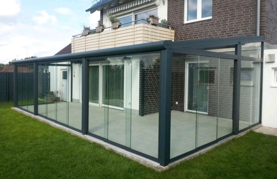 abschließbare Glastüren,Glasschiebetüren,Gartenzimmertür,Glastür in Herten