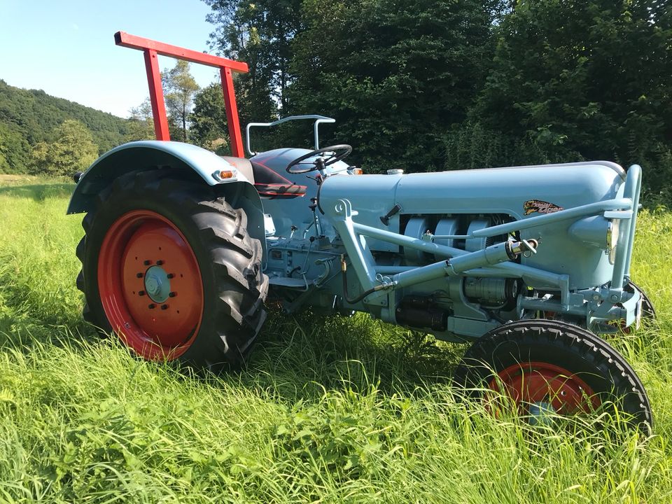 Eicher EM300 Königstiger mit Baas Frontlader in Wissen