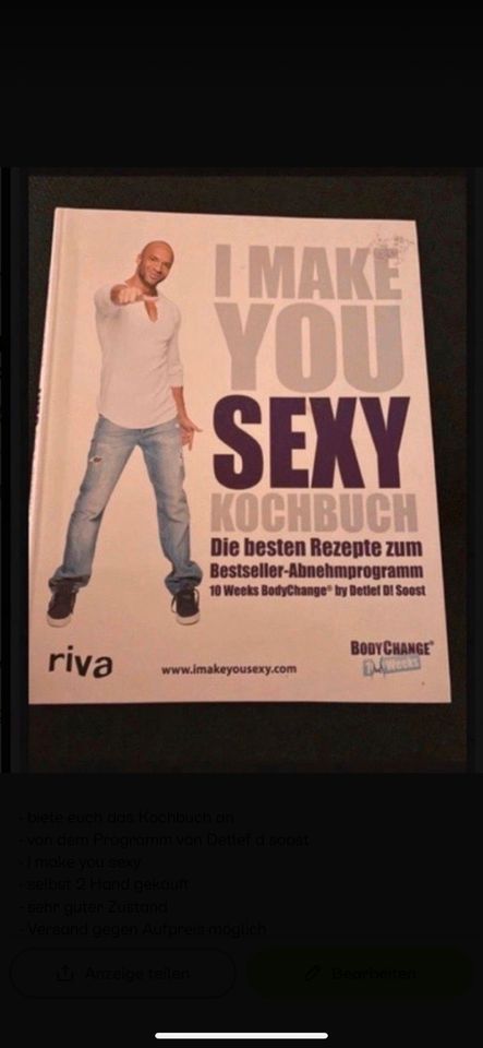 Kochbuch Detlef D!Soost Fitness i make you sexy in Blankenfelde
