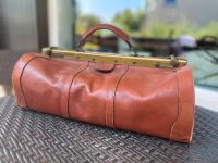 Arzttasche Hebammen Leder Tasche Maulbügel, Vintage Retro Baden-Württemberg - Rheinhausen Vorschau