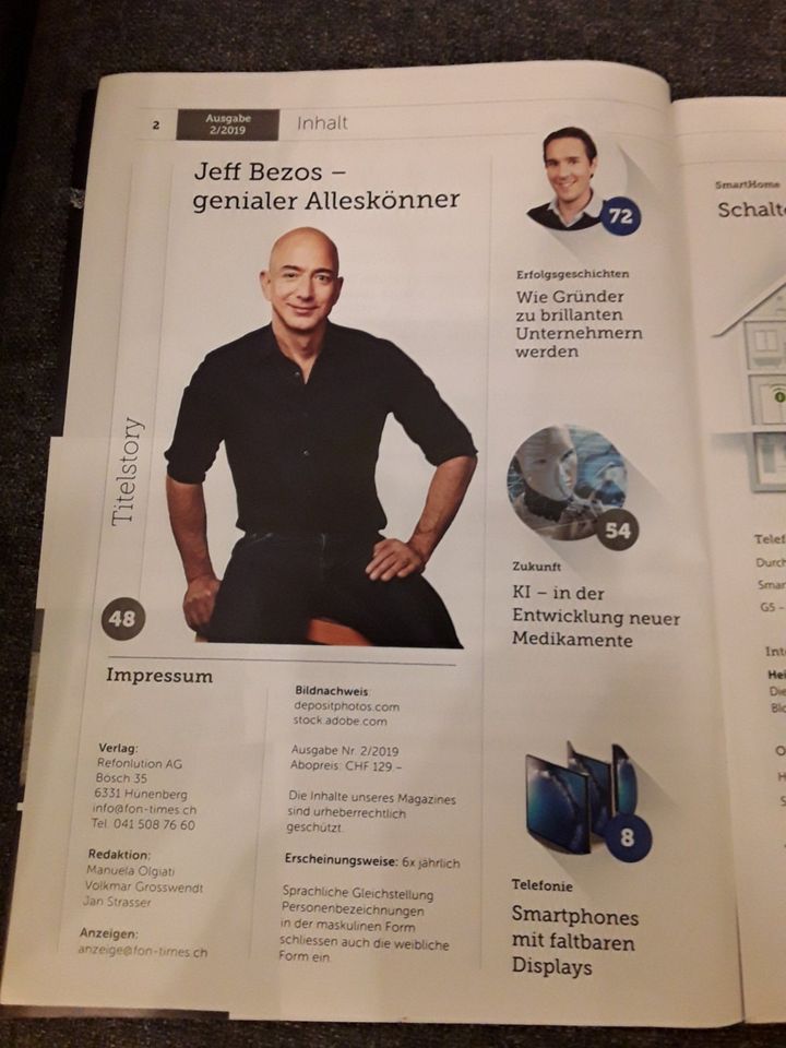 Fon Times Magazin für Digitales, Lifestyle & Konsum / Jeff Bezos in Berlin