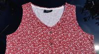 Neu Damen Top • rot • floraler Allover-Druck • Baumwolle • 36 Rheinland-Pfalz - Großkarlbach Vorschau
