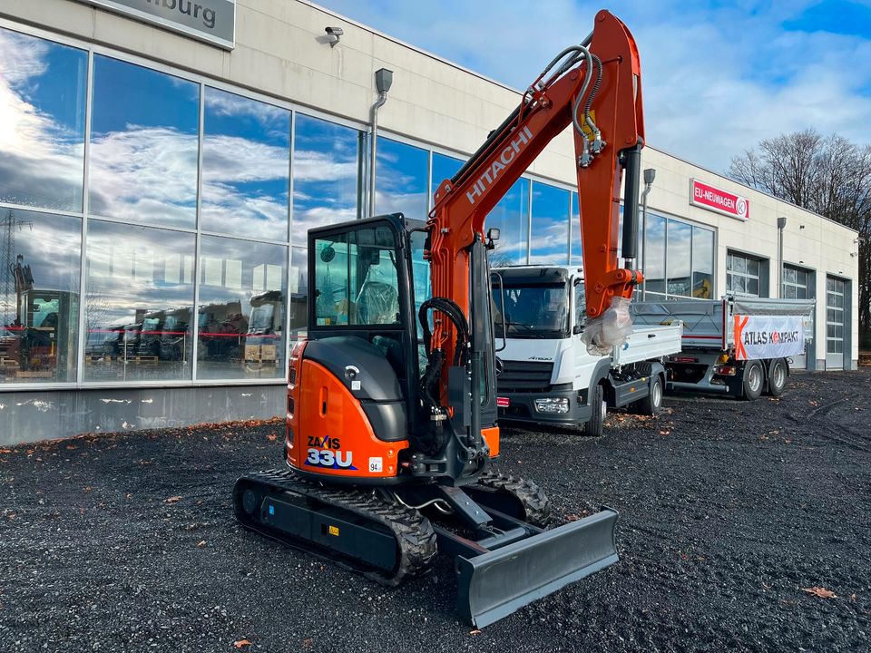 Minibagger Hitachi ZX33U-6*Neu*2023*Sofort*MS03 SW*incl. Mwst. in Limburg