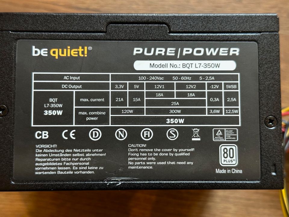 be quiet! Pure Power 350Watt Netzteil in Breidenbach 