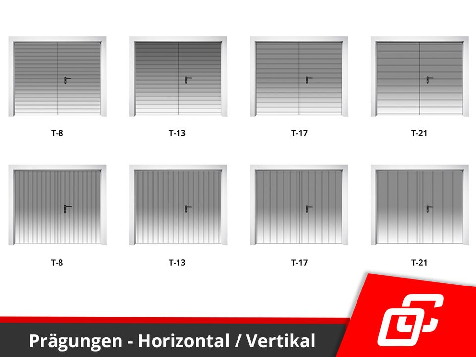 Zweiflügeligetor Tor nach Maß GARAGENTOR KONFIGURATOR  2300 x 2500 mm Doppelflügeltor Drehtor Zweiflügelige Tür Flügeltor Garagentore KOSTENLOSE VERSAND in Görlitz
