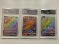 Grade Pokémonkarten PGS 9,5 & AP 8,5 Glurak GX Eternatus Rainbow Bayern - Oberleichtersbach Vorschau