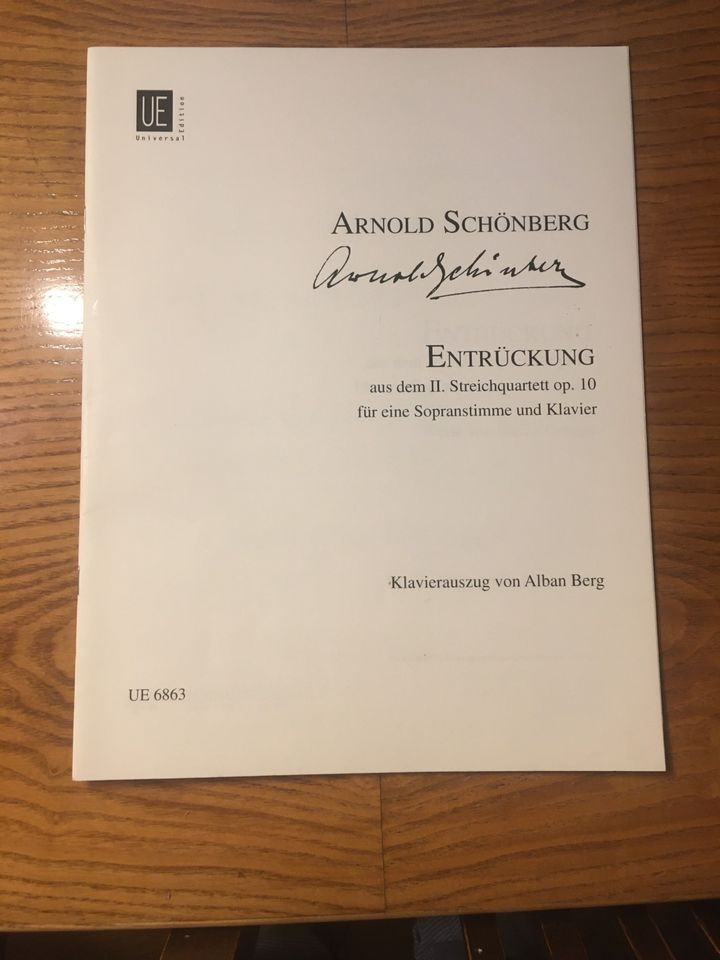 Arnold Schönberg Entrückung Universal Edition NEU in Detmold