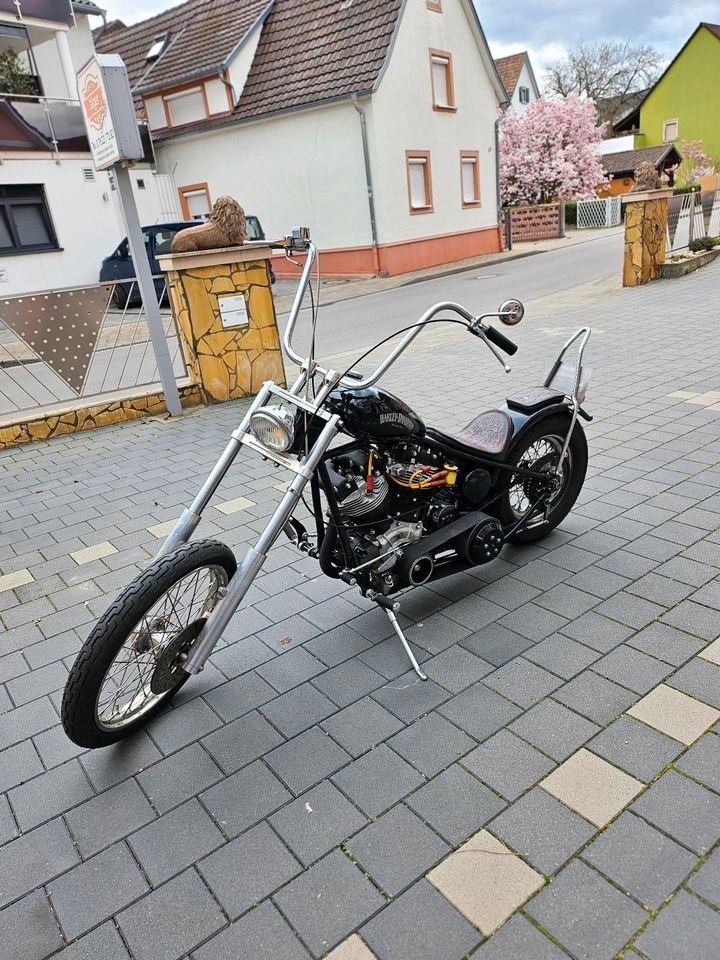 Harley Davidson Early Shovel im Starrahmen  Shovelhead Bj. 60 in Rust