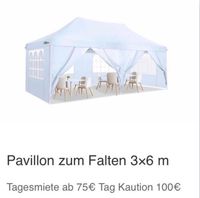 Pavillon zum Falten 3×6 m ::: Vermietung ::: Nordrhein-Westfalen - Siegburg Vorschau