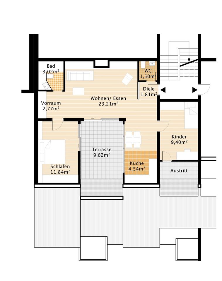 Bestlage Berlin-Grunewald: Helle 3-Zimmer-Wohnung mit zwei Terrassen! in Berlin