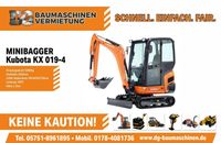 Minibagger mieten Bagger zu  mieten leihen vermieten Baumaschinenvermietung  2,0 t Niedersachsen - Bückeburg Vorschau