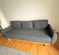 3er Bettsofa Schlafcouch ausziehbar Couch Sofa dunkelgrau Mitte - Wedding Vorschau