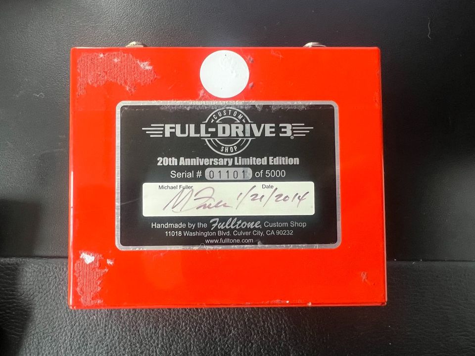 Full-Drive 3 20th Anniversary Edition signed by M Fuller in Hamburg