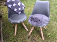 2 graue Kunststoff Stühle Stuhl mit hellen holzbeinen Schleswig-Holstein - Wacken Vorschau