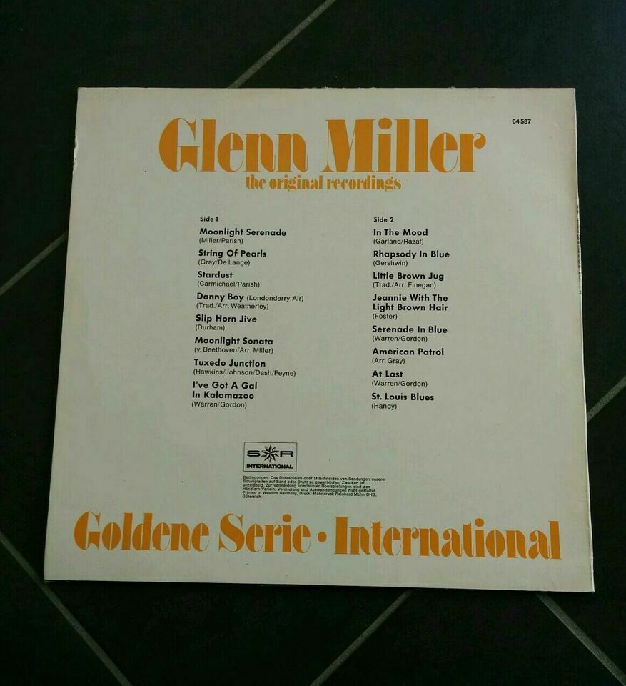 Paket zwei Schallplatten - Gable Lombard Glenn Miller in Essenbach