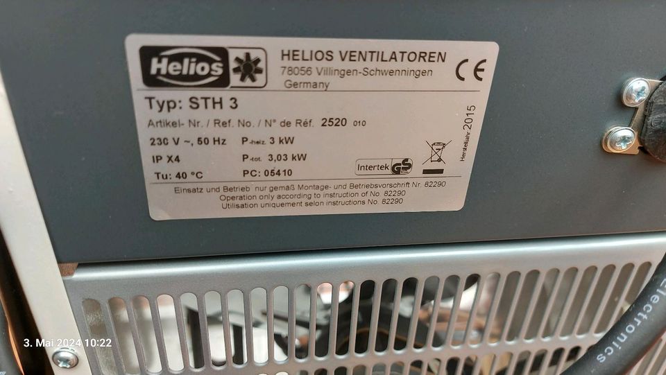 Helios  STH 3 Heizlüfter 230V 3300 W in Bürstadt