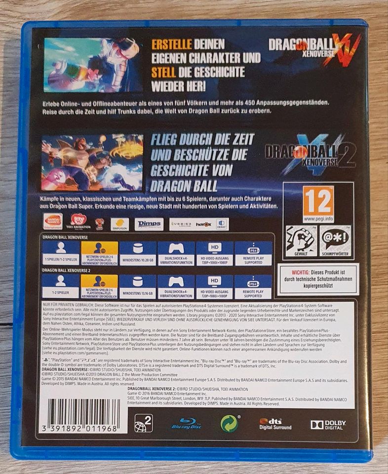 Dragonball Xenoverse XV + 2 (PlayStation 4, PS4, Dragon Ball) in Eiselfing