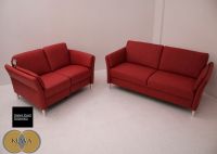 DIETER KNOLL Ledersofa 2er Set mit Funktion rot Nordrhein-Westfalen - Bergkamen Vorschau