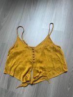 Crop top Senfgelb knoten Knopfleiste gelb cropped Oberteil hippie Düsseldorf - Oberbilk Vorschau