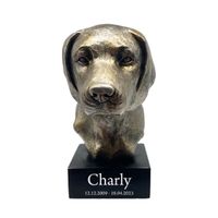 Hund Statue mit Gravur 11 Weimaraner, Bronze Harz Skulptur Figur Hessen - Karben Vorschau