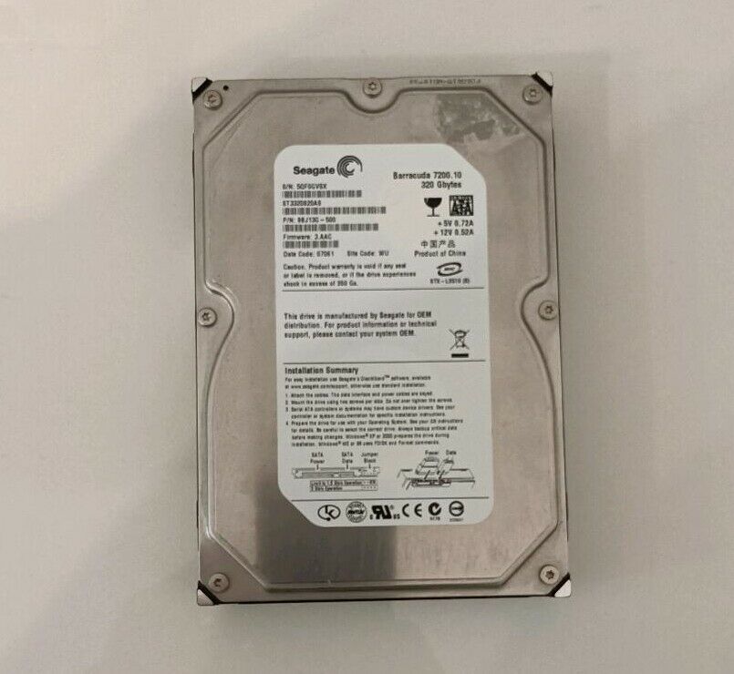 320 GB SATA Seagate ST3320820AS 3,5 ZOLL 7200RPM Festplatte in Hamburg