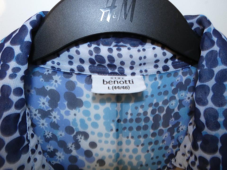 Gina Benotti Damen Bluse blau weiß L 44 /46 Chiffonbluse NEU in Mülheim (Ruhr)