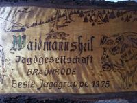 Altes Vintage Holz Bild Braunrode Jagd Jäger Tiere Geschenkidee Sachsen-Anhalt - Arnstein Vorschau