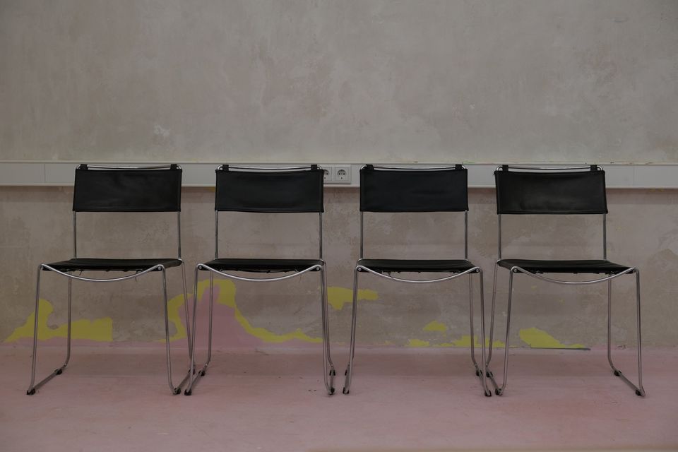 80er Jahre Chrom Stühle im Design von Giandomenico Belotti in Detmold