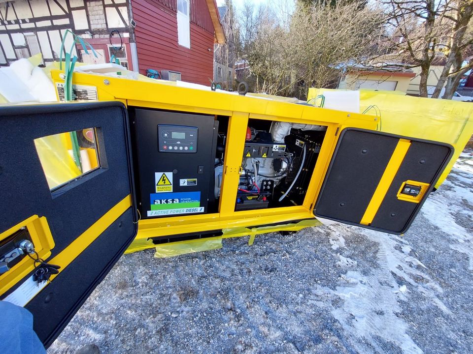 20x Aksa 25 kVA Diesel Generator Notstromaggregat Stromerzeuger in Tanne