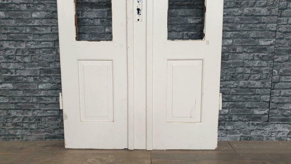 Alte Antike Tür Doppeltür Flügeltür Holztür Eingangstür 213 x 109 in Senftenberg